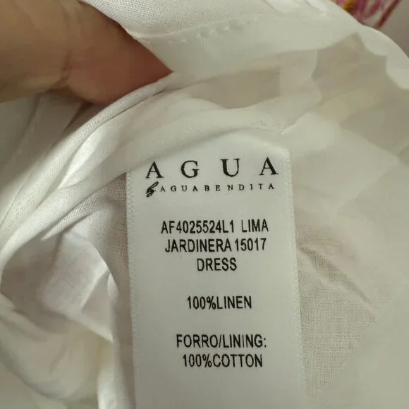 Agua By Agua Bendita lima jardiniera' floral-print linen maxi dress - Picture 11 of 11